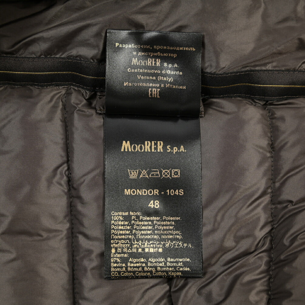 MOORER “MONDOR-104S” 異素材コンビ ダウンジャケット / JAPANESE FABRIC