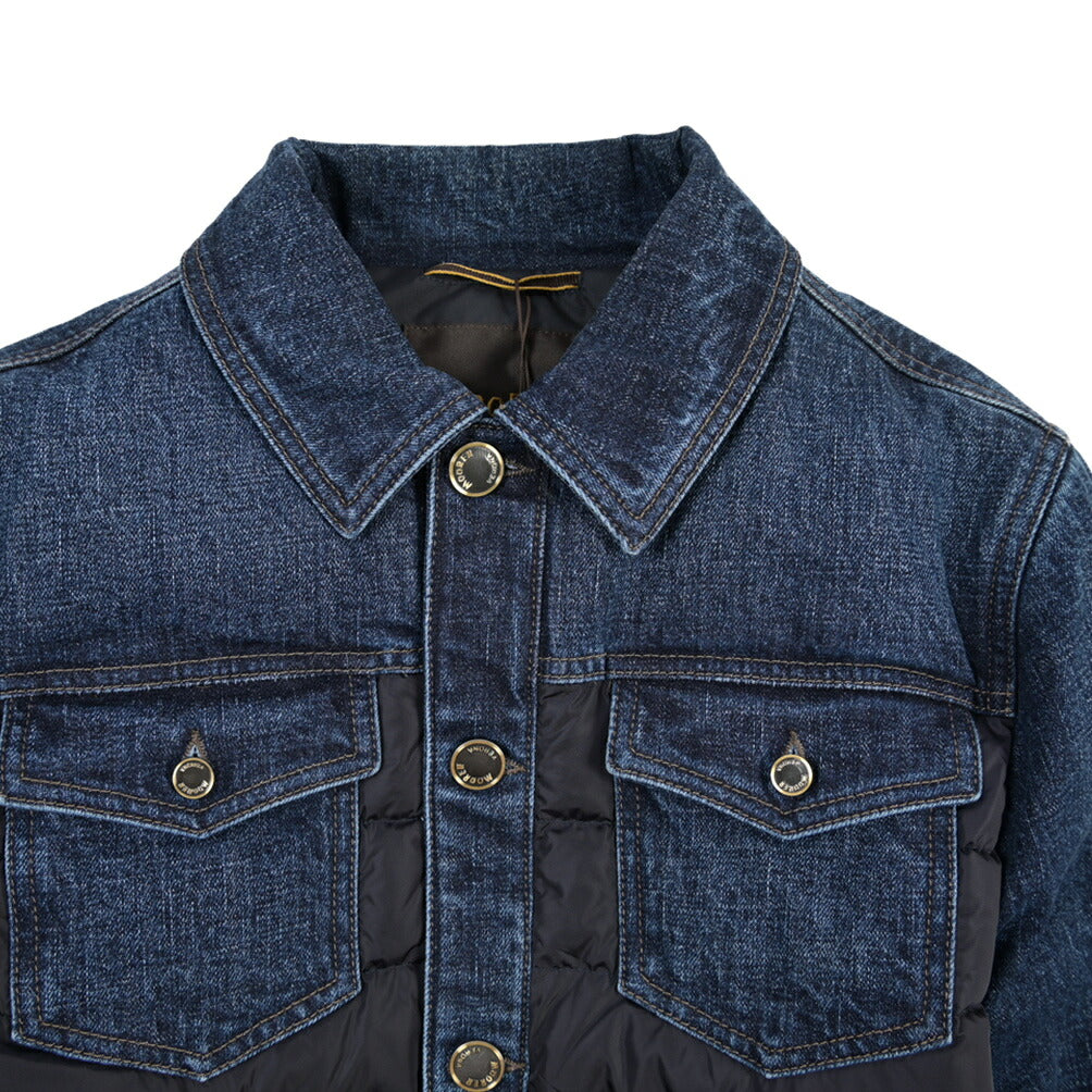 MOORER “MONDOR-104S” 異素材コンビ ダウンジャケット / JAPANESE FABRIC