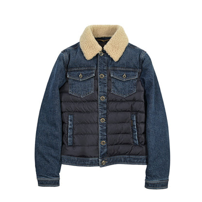 MOORER “MONDOR-FUR-104S” 異素材コンビ デニムダウンジャケット 取り外し可能ファー / JAPANESE FABRIC
