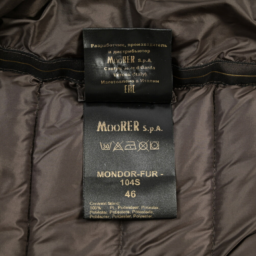 MOORER “MONDOR-FUR-104S” 異素材コンビ デニムダウンジャケット 取り外し可能ファー / JAPANESE FABRIC