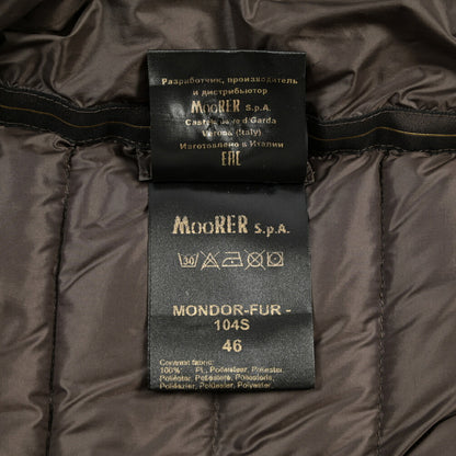 MOORER “MONDOR-FUR-104S” 異素材コンビ デニムダウンジャケット 取り外し可能ファー / JAPANESE FABRIC