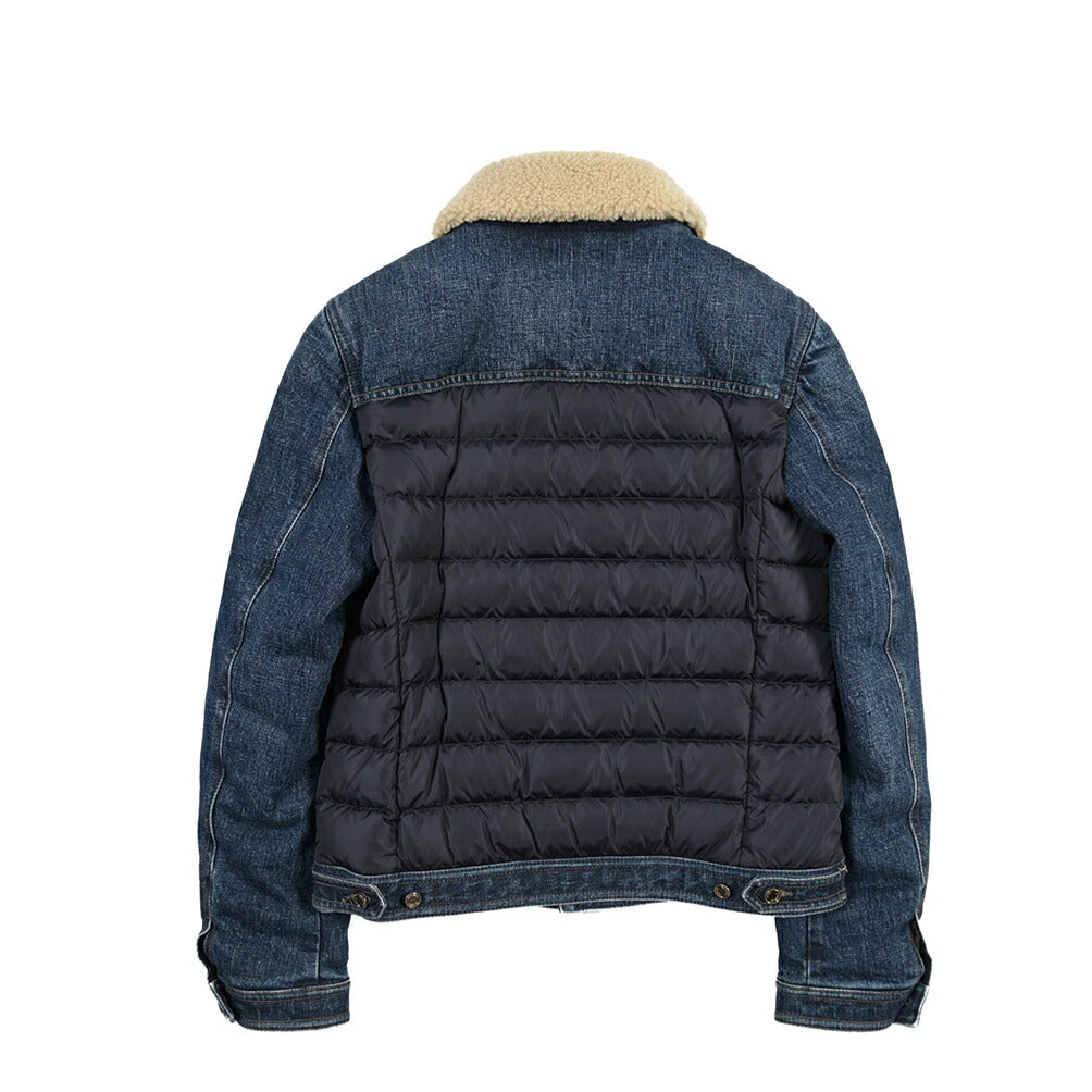 MOORER “MONDOR-FUR-104S” 異素材コンビ デニムダウンジャケット 取り外し可能ファー / JAPANESE FABRIC