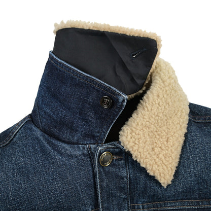 MOORER “MONDOR-FUR-104S” 異素材コンビ デニムダウンジャケット 取り外し可能ファー / JAPANESE FABRIC