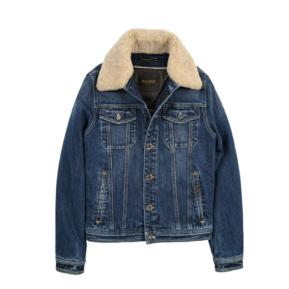 MOORER “TABURNO-104” 取り外し可能ファー付き デニムダウンジャケット / JAPANESE FABRIC