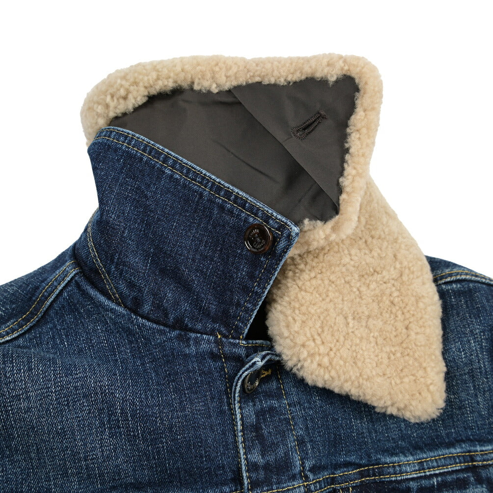 MOORER “TABURNO-104” 取り外し可能ファー付き デニムダウンジャケット / JAPANESE FABRIC