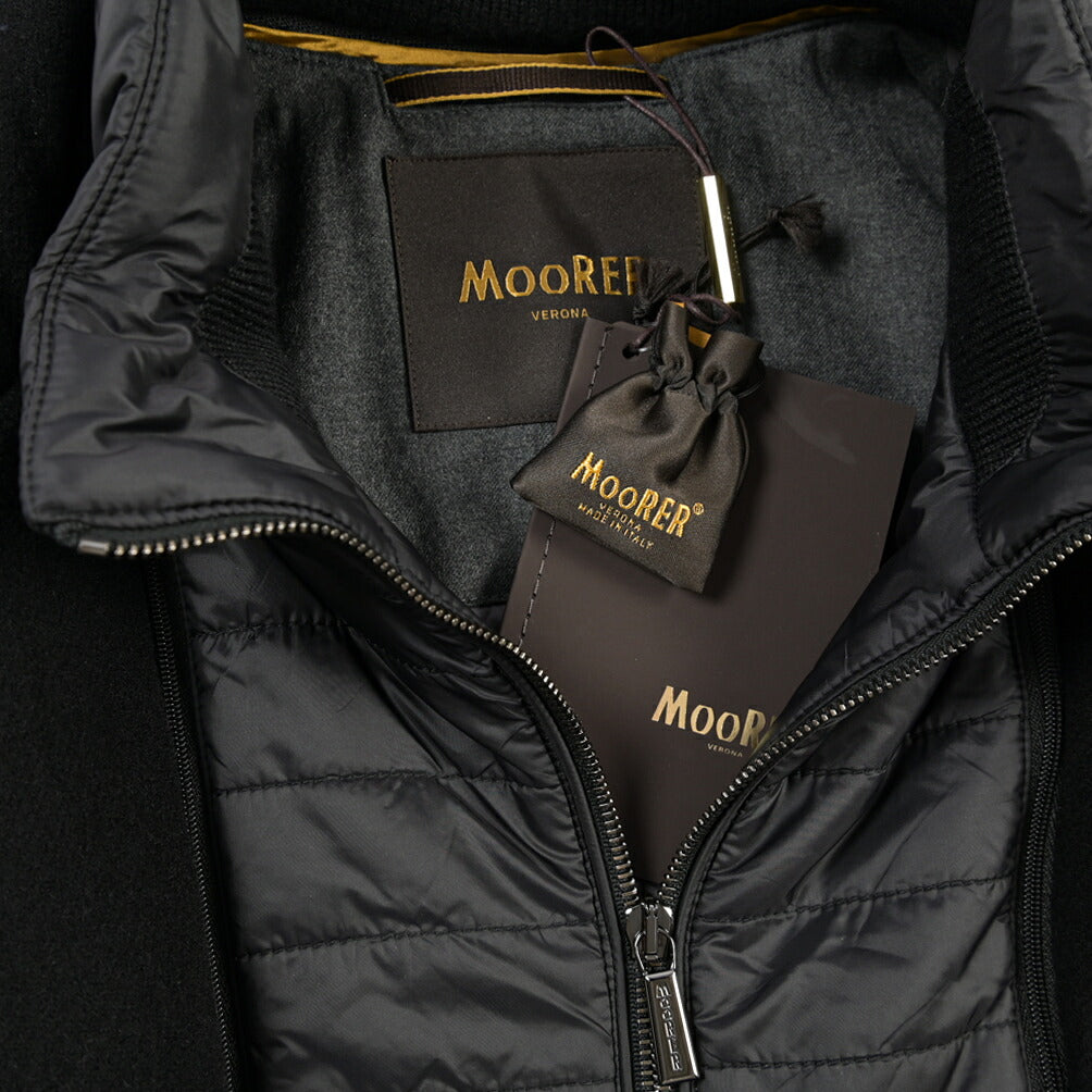 MOORER “MONFERRATO-OT” ヴァージンウール100% 着脱可能フロントライナー付 中綿ステンカラーコート