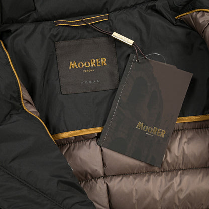 MOORER “CATALDI-S3” 高機能ストレッチナイロン フード付きダウンジャケット / ACQUA RESISTANT(撥水)