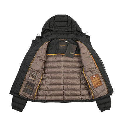 MOORER “CATALDI-S3” 高機能ストレッチナイロン フード付きダウンジャケット / ACQUA RESISTANT(撥水)