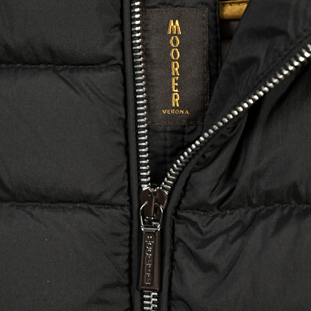 MOORER “CATALDI-S3” 高機能ストレッチナイロン フード付きダウンジャケット / ACQUA RESISTANT(撥水)