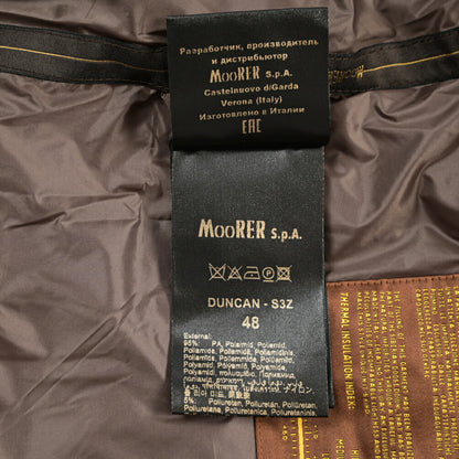 MOORER “DUNCAN-S3Z” 異素材コンビ スタンドカラーニットブルゾン