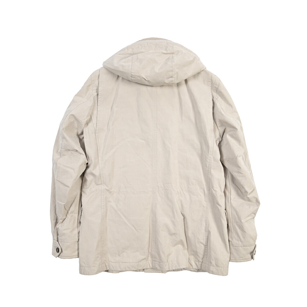 MOORER “ISACCO-S1” コットンギャバジン フード付きダウンジャケット / ACQUA RESISTANT(撥水)
