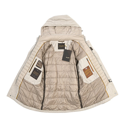 MOORER “ISACCO-S1” コットンギャバジン フード付きダウンジャケット / ACQUA RESISTANT(撥水)