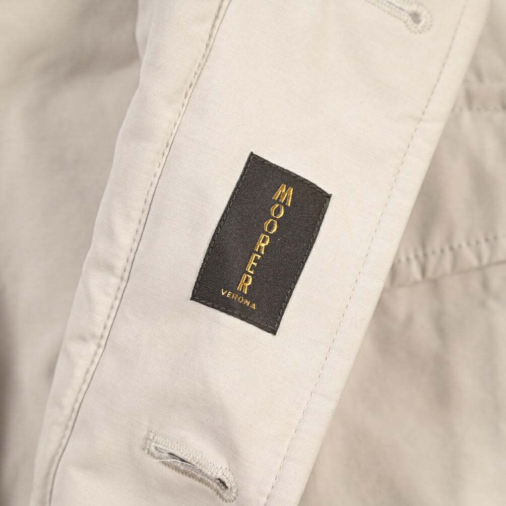 MOORER “ISACCO-S1” コットンギャバジン フード付きダウンジャケット / ACQUA RESISTANT(撥水)
