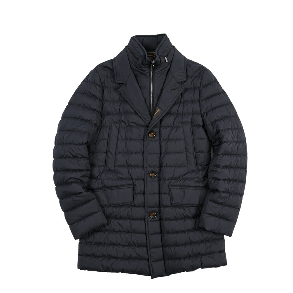 MOORER “PONTI-S3” ストレッチナイロン 着脱可能フロントライナー付き ダウンコート / ACQUA RESISTANT(撥水)