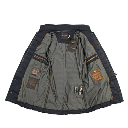 MOORER “PONTI-S3” ストレッチナイロン 着脱可能フロントライナー付き ダウンコート / ACQUA RESISTANT(撥水)