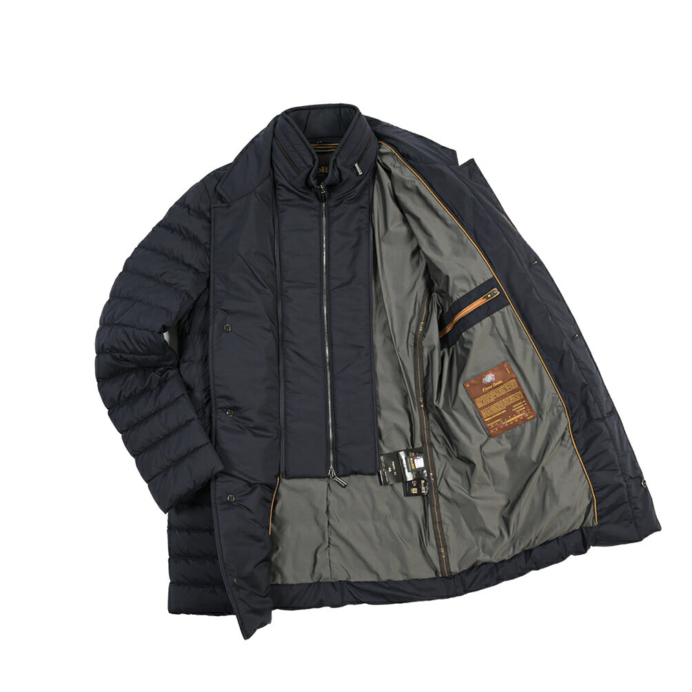 MOORER “PONTI-S3” ストレッチナイロン 着脱可能フロントライナー付き ダウンコート / ACQUA RESISTANT(撥水)