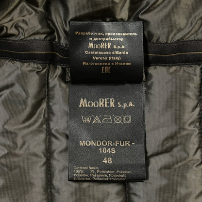 MOORER “MONDOR-FUR-104S” 取り外し可能ムートンファー付き 異素材コンビ デニムダウンジャケット  / JAPANESE FABRIC