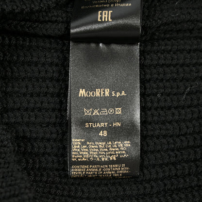 MOORER “STUART-HN” ウール100% リブ編みローゲージニットセーター