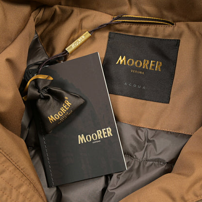 MOORER “ALBINI-PUM” ポリエステル混 フード付きダウンジャケット / ACQUA PROOF (防水)