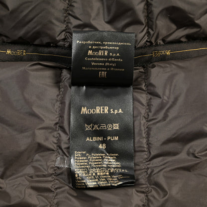 MOORER “ALBINI-PUM” ポリエステル混 フード付きダウンジャケット / ACQUA PROOF (防水)