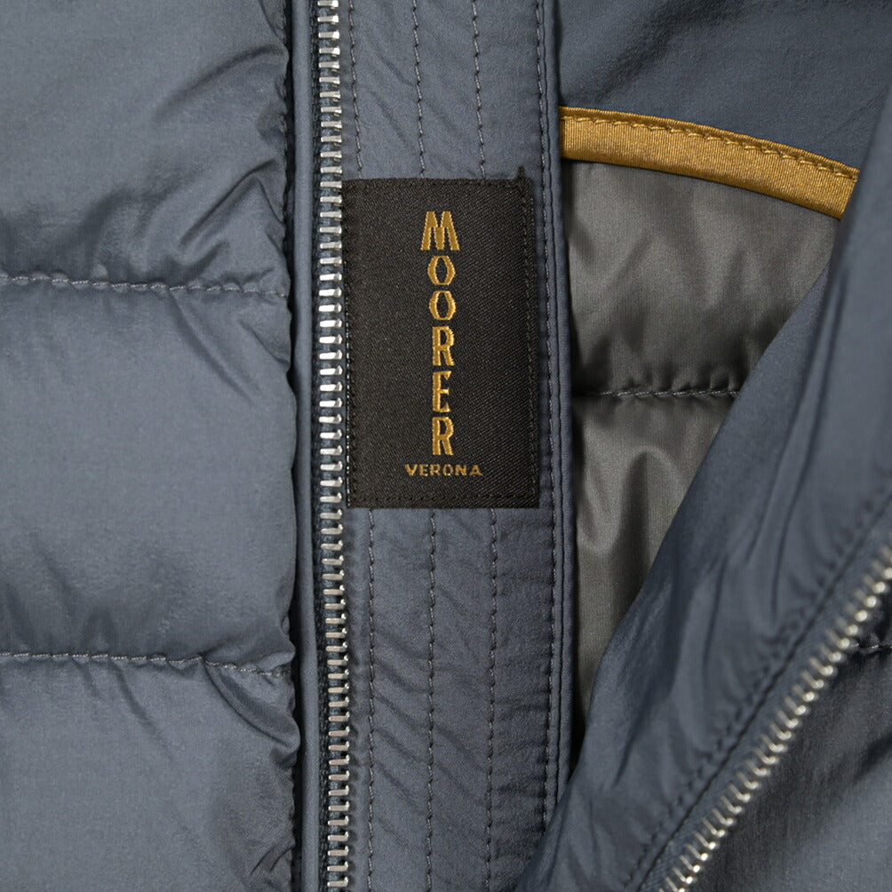 MOORER “FERRI-STP” 高機能ストレッチナイロン ウルトラライトダウンベスト / ACQUA RESISTANT (撥水)