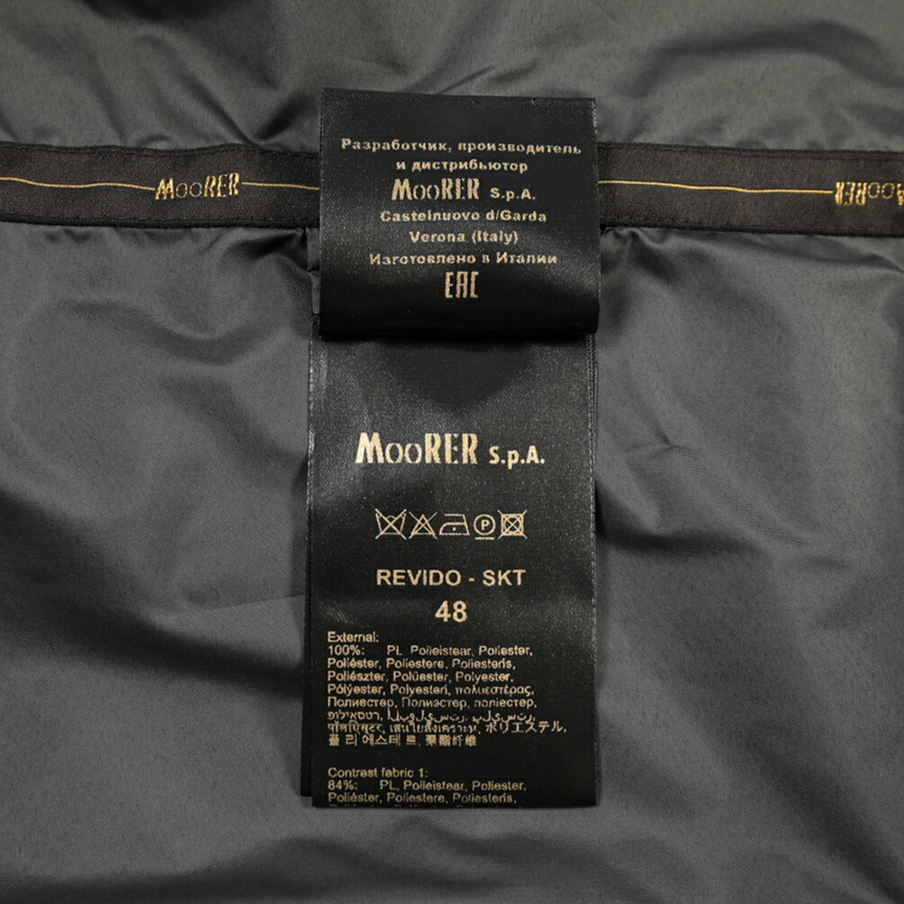 MOORER “REVIDO-SKT” ポリエステル100% フード付きステンカラーコート / ACQUA PROOF (防水)