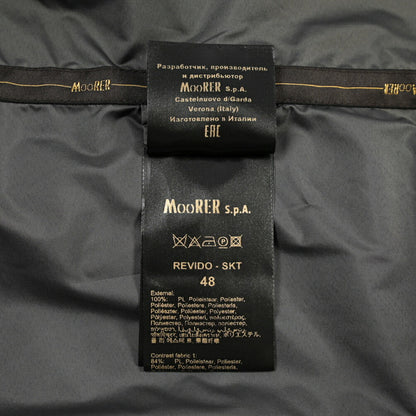 MOORER “REVIDO-SKT” ポリエステル100% フード付きステンカラーコート / ACQUA PROOF (防水)