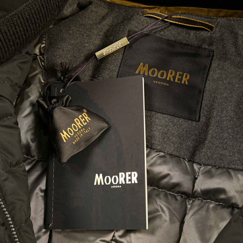 MOORER “ELIGIO-HL7” カシミヤ100% 着脱可能フロントライナー付き ダウンコート