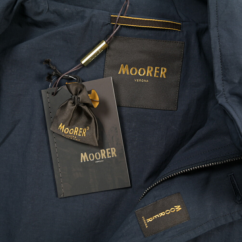 MOORER “PORTO-WFC” リネン混コットン スタンドカラーフィールドジャケット