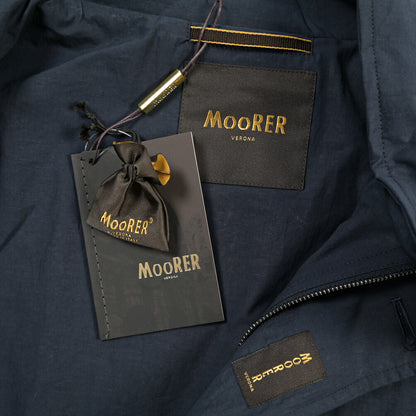 MOORER “PORTO-WFC” リネン混コットン スタンドカラーフィールドジャケット