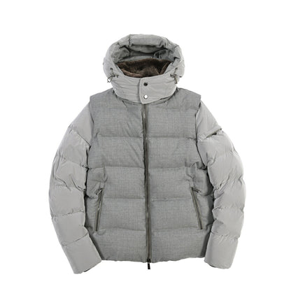 MOORER “CASCIANO-FUR-OSL” カシミヤ混ウール フード付き2WAYダウンジャケット