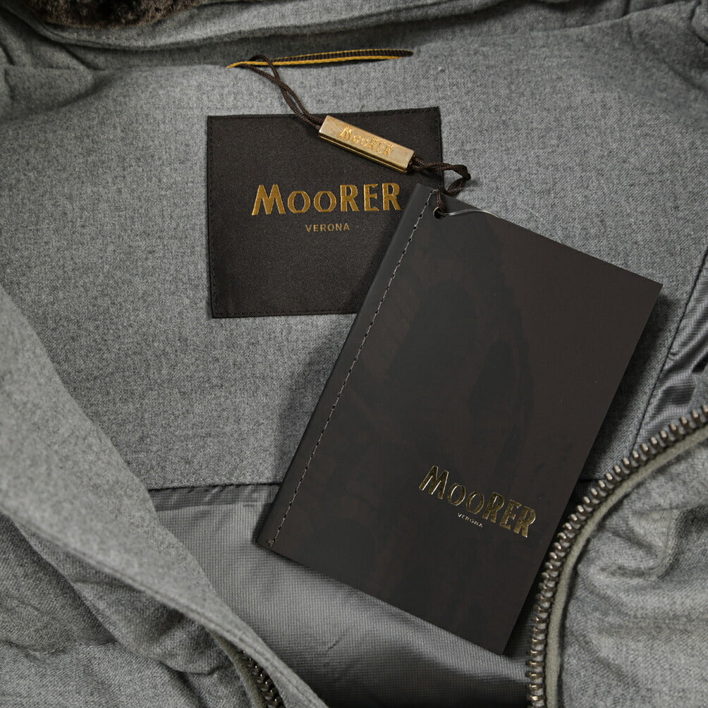 MOORER “CASCIANO-FUR-OSL” カシミヤ混ウール フード付き2WAYダウンジャケット