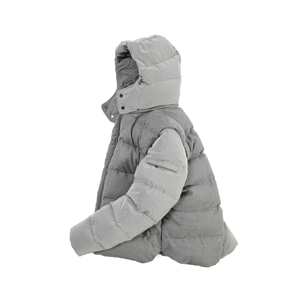 MOORER “CASCIANO-FUR-OSL” カシミヤ混ウール フード付き2WAYダウンジャケット