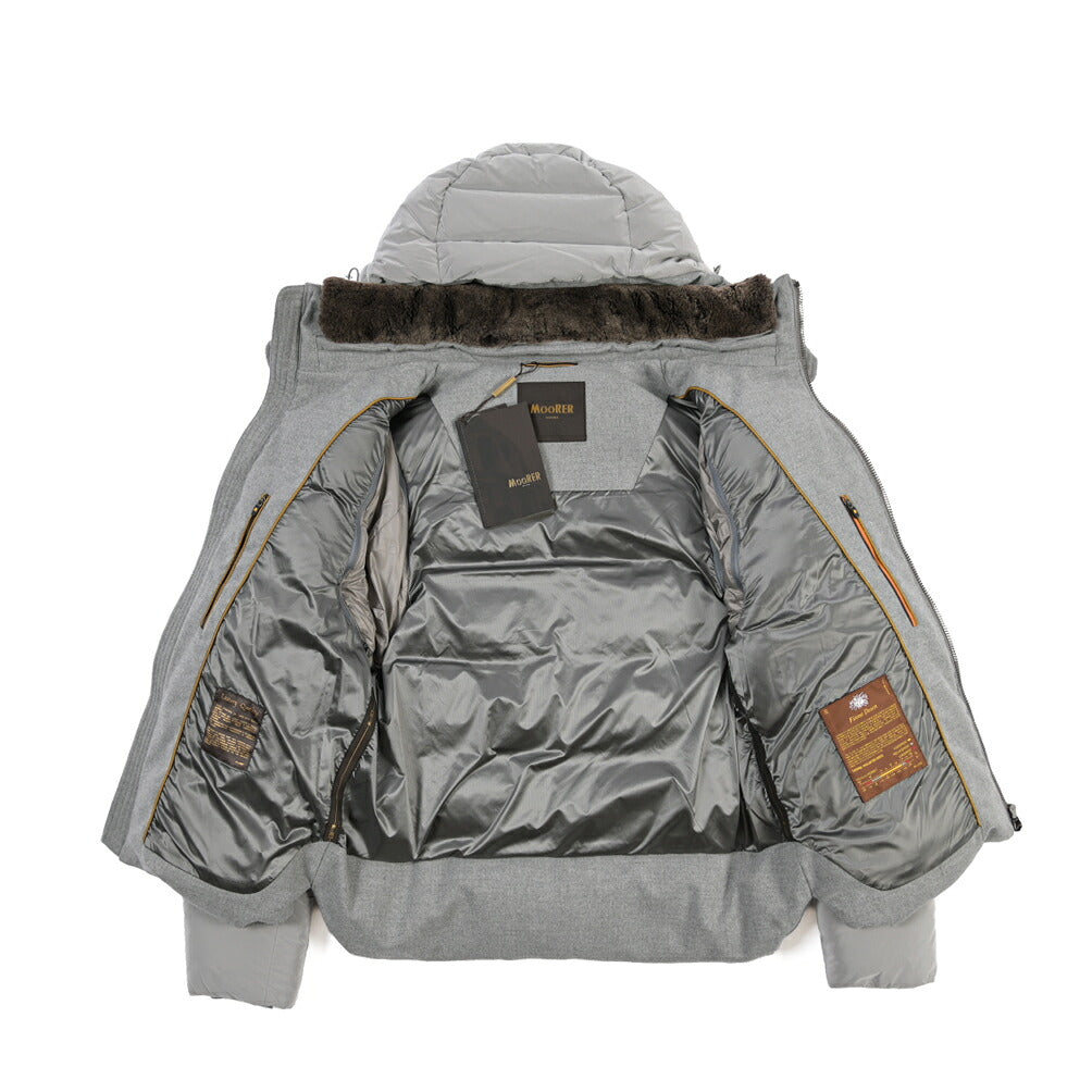 MOORER “CASCIANO-FUR-OSL” カシミヤ混ウール フード付き2WAYダウンジャケット