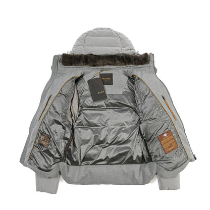MOORER “CASCIANO-FUR-OSL” カシミヤ混ウール フード付き2WAYダウンジャケット