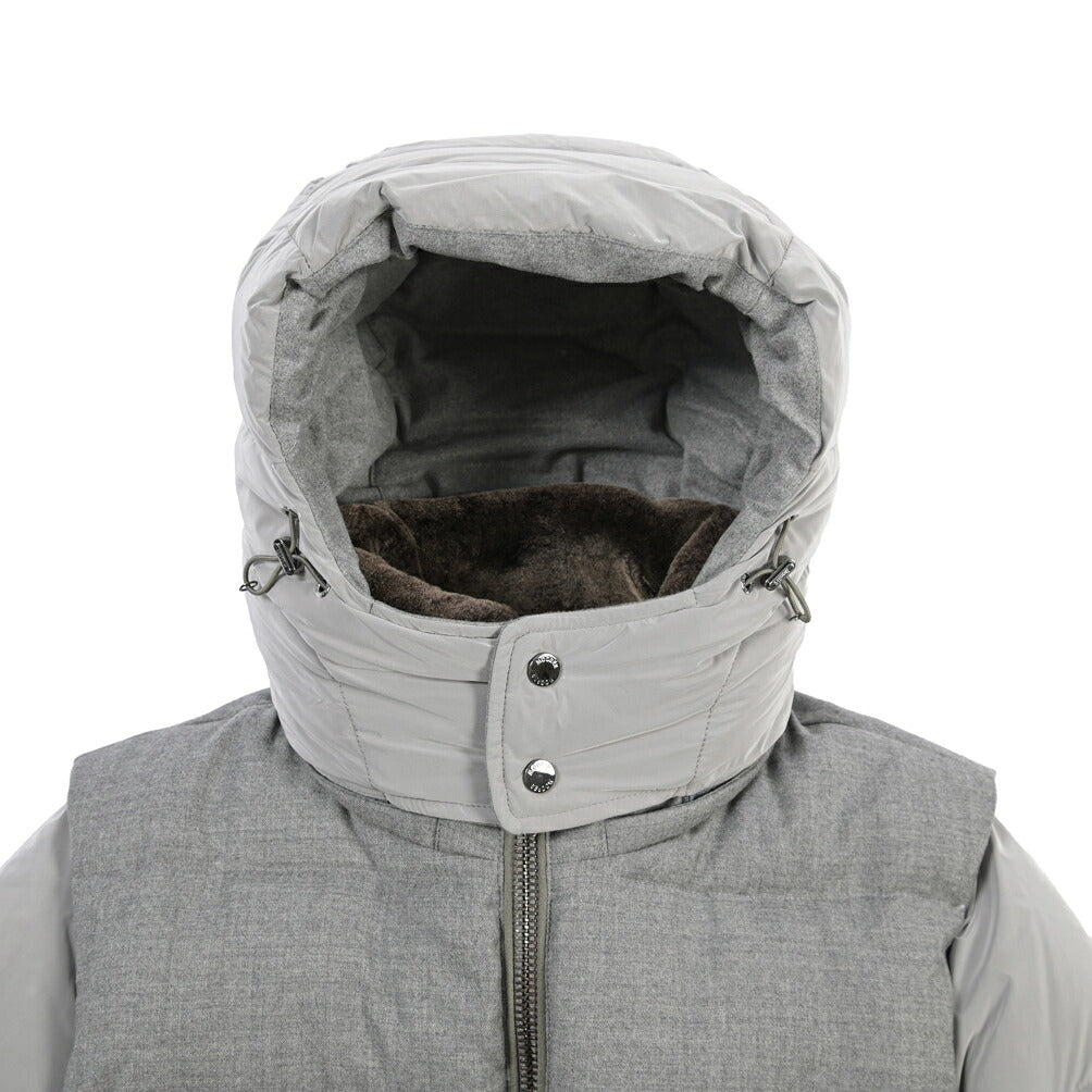 MOORER “CASCIANO-FUR-OSL” カシミヤ混ウール フード付き2WAYダウンジャケット