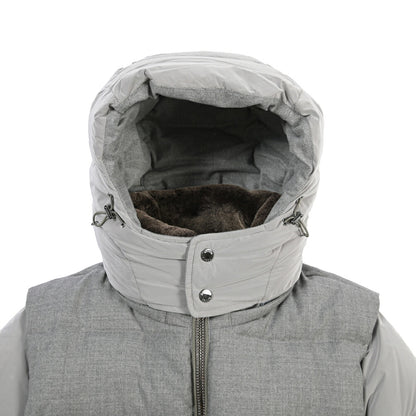 MOORER “CASCIANO-FUR-OSL” カシミヤ混ウール フード付き2WAYダウンジャケット