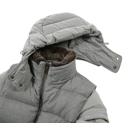 MOORER “CASCIANO-FUR-OSL” カシミヤ混ウール フード付き2WAYダウンジャケット