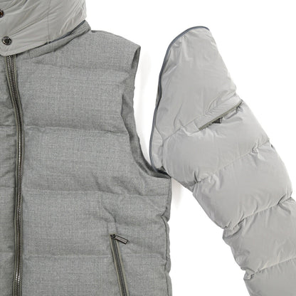 MOORER “CASCIANO-FUR-OSL” カシミヤ混ウール フード付き2WAYダウンジャケット