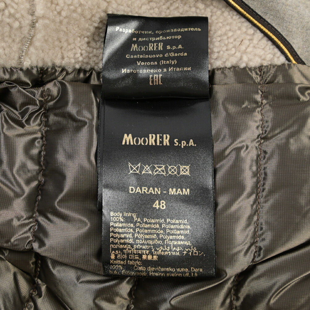 MOORER “DARAN-MAM” 異素材コンビ ウード付きムートンダウンジャケット
