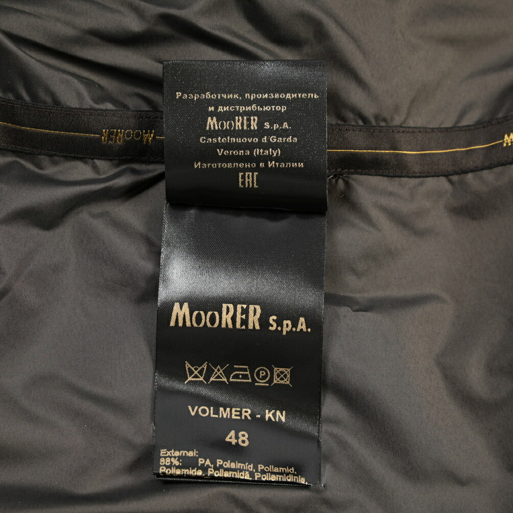 MOORER “VOLMER-KN” 2軸方向ストレッチナイロン ダブルブレストコート / ACQUA RESISTANT (撥水)