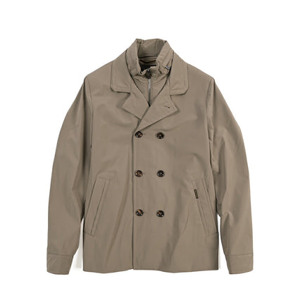 MOORER “VOLMER-KN” 2軸方向ストレッチナイロン ダブルブレストコート / ACQUA RESISTANT (撥水)