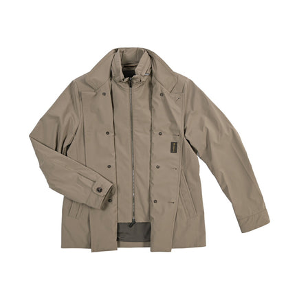 MOORER “VOLMER-KN” 2軸方向ストレッチナイロン ダブルブレストコート / ACQUA RESISTANT (撥水)