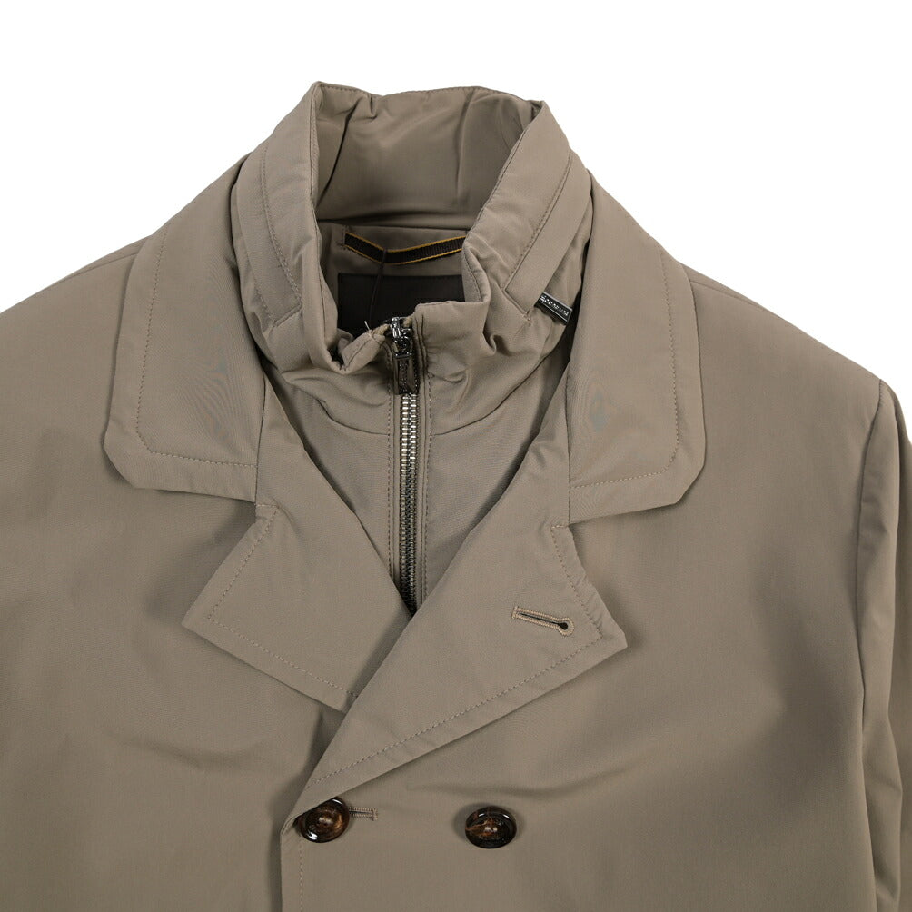 MOORER “VOLMER-KN” 2軸方向ストレッチナイロン ダブルブレストコート / ACQUA RESISTANT (撥水)