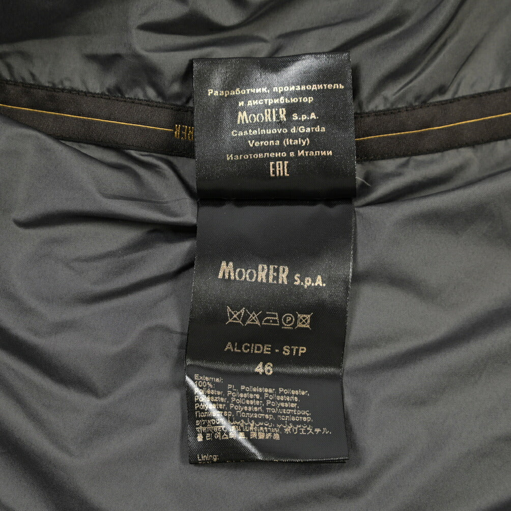 MOORER “ALCIDE-STP” ポリエステル100% スタンドカラー中綿ジャケット / ACQUA PROOF (防水)
