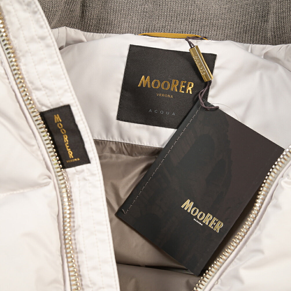 MOORER “FIRE-WKO” ポリエステル100% フード付きダウンベスト / ACQUA RESISTANT (撥水)