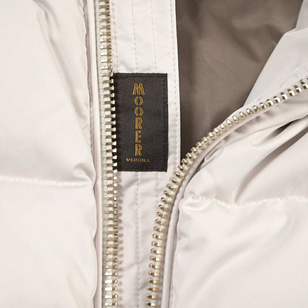 MOORER “FIRE-WKO” ポリエステル100% フード付きダウンベスト / ACQUA RESISTANT (撥水)