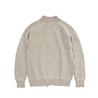 MOORER “DEAN-WSV” カシミヤ混ウール ジップアップニットカーディガン