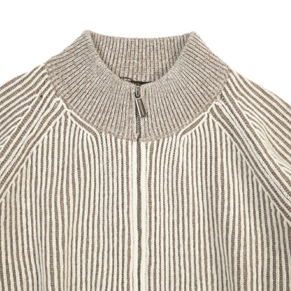 MOORER “DEAN-WSV” カシミヤ混ウール ジップアップニットカーディガン
