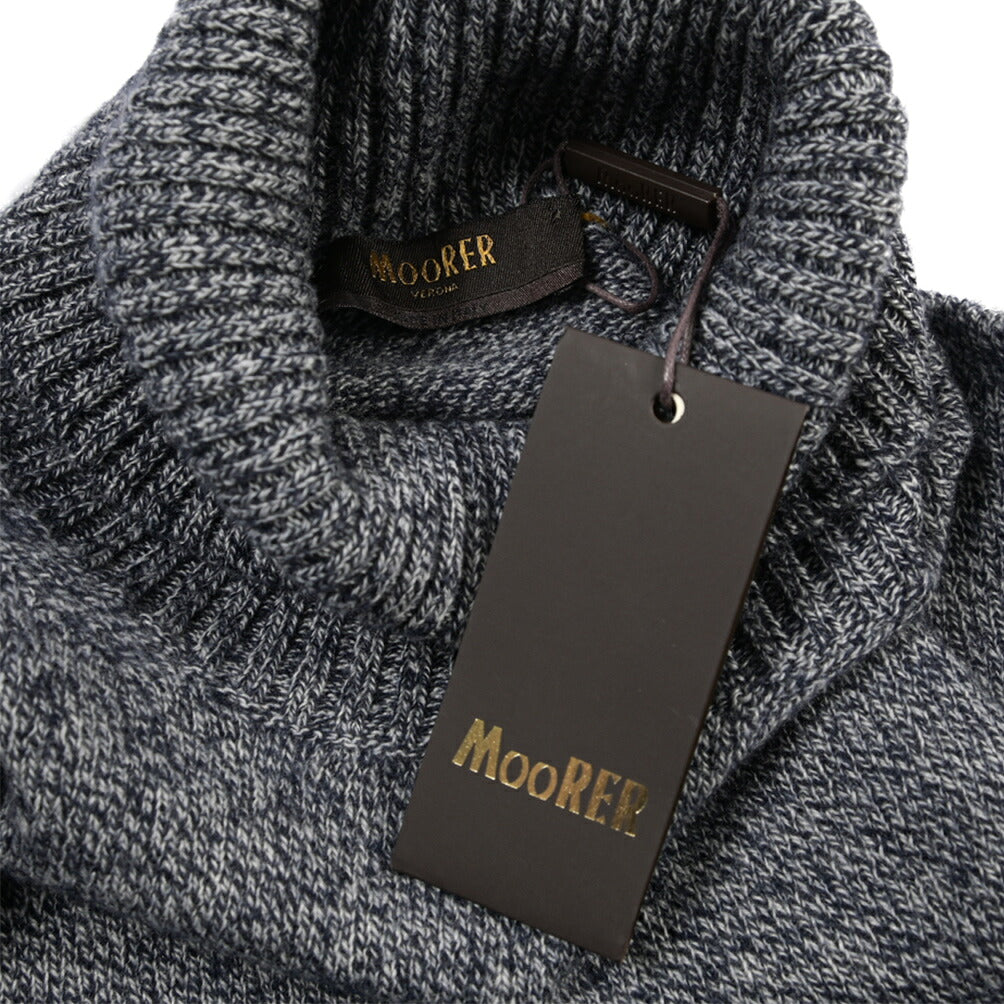 MOORER “TODI-CWS” カシミヤ100% メランジニットタートルネックセーター
